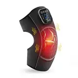 COMFIER kabelloses Knie Massagegerät, beheizte Knie Brace Wrap mit Vibration, 4 Graphene Heizung Ebenen, Geschenke für Mama Papa