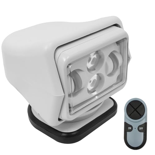 OUKANING LED Suchscheinwerfer 60W 600m 8000LM - LED Arbeitsscheinwerfer Arbeitslicht mit Fernbedienung 5A IP67 360° Rotation 6500K für Geländewagen ATV Trucks Boote (Weiß)