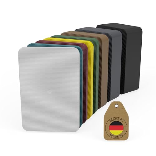 FUX 160 Stück Abstandshalter Kunststoff Set 60 x 40 x 1,5-20mm Verglasungsklötze Sortiment Klötzchen Unterlegplatten Distanzplättchen Kunststoffplatte Ausgleichsplättchen Fensterkeile