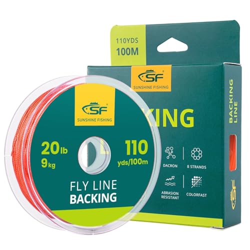 SF geflochtene Fliegenfischen Backing Line Angelschnur Forellenschnur 9kg 100m orange-N
