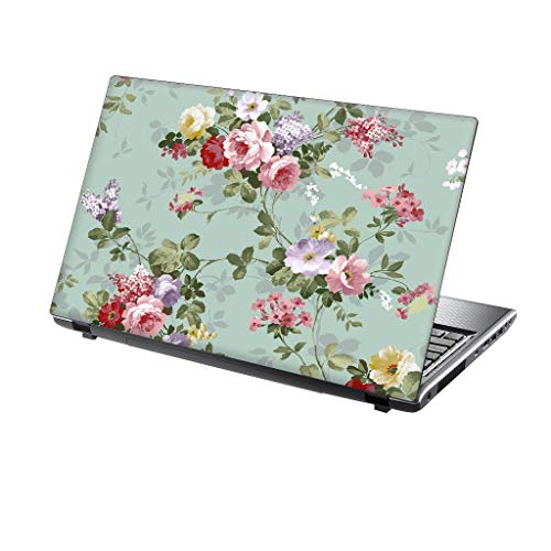 TaylorHe Folie Sticker Skin Vinyl Aufkleber mit bunten Mustern für 13-14 Zoll (34cm x 23,5cm) Laptop Skin bunten Blumen