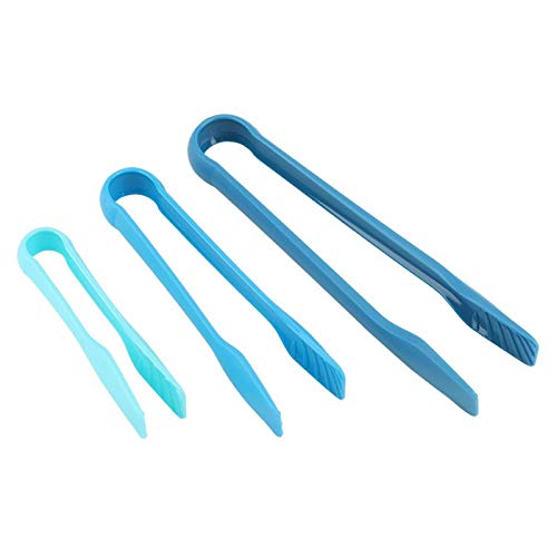 3 Stück Brotzange, multifunktionale Kunststoff Bäckerei Lebensmittelklemmen zum Kochen und Halten von Muffin Bagel Brot(Blau)