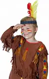 Indianer Stirnband für Kinder Kinderstirnband Kopfband Stirn Band mit Federn