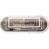 essence cosmetics brow powder set, Augenbrauen, Nr. 01 light ; medium, mehrfarbig, 2 Braun-Töne, definierend, sofortiges Ergebnis, matt, vegan, Mikroplastik Partikel frei, Nanopartikel frei (2,3g)