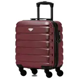 Flight Knight Leichtes, Starres Abs-handgepack Mit 4 Radern, Zugelassen Fur Uber 100 Fluggesellschaften, Darunter Air France, Ryanair Und Easyjet, 45x36x20cm