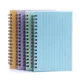 WYYFXY Bunte Karteikarten 150 × 100mm, 200 Stücke Lernkarten 4 Farben Spirale Notizblock mit Transparenter Abdeckung, Vokabelkarten für Schulsachen, Schreibwaren, Lernhilfe, Lernen Zubehör
