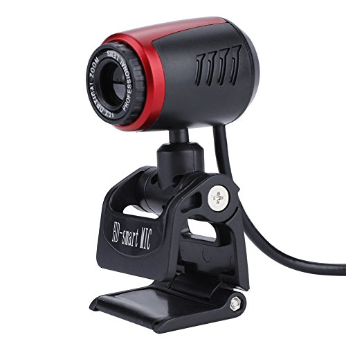 USB Webcam, 16 Megapixel HD USB Kamera Live Streaming mit Integriertem Mikrofon, 360 ° Drehung und Vertikaler 60 ° -Einstellung, Unterstützung von Desktop- und Bildschirmklemmen für Laptop PCs