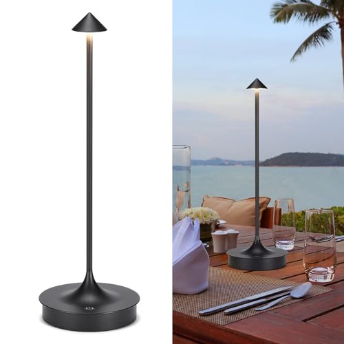 CASSTIA Tischlampe Kabellos，led dimmbar Akku weiß Tischleuchte IP54,Vintage Kleine Kabellose Tischlampen,Usb Aufladbar,FüR Schlafzimmer,Bar,Wohnzimmer,Esstisch,Hotel Camping,nachttischlampe ohne kabel