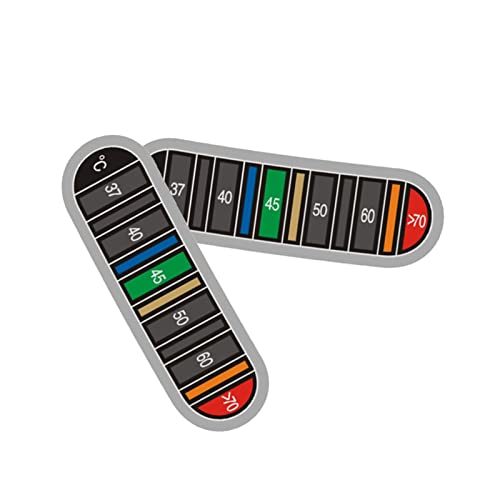 2 STK Thermometerstreifen Zum Aufkleben | Kaffeekrug-Thermometer-Aufkleber | Wasserdichter Digitaler Bierbrauthermometer-Klebestreifen | Wiederverwendbares Tragbares Verfärbungsthermometer