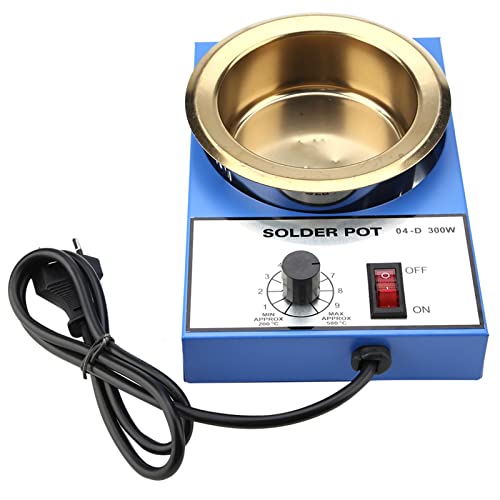 Löttopf Metalllöten Entlötbad Kapazität Zinnofen Schmelzofen Löttiegel Zinnbad Lötbad Schmelztopf für Hobby Giessen EU-Stecker 220V (300w)