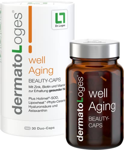 dermatoLoges® wellAging - 30 DuoCaps - Pflanzenpower für eine strahlend glatte Haut - Nahrungsergänzung mit innovativen Kapseln und dualem Effekt