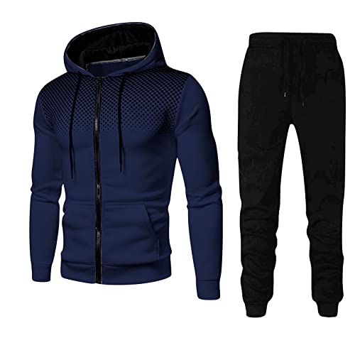 Pamqsen Herren Jogging Anzug Trainingsanzug Sportanzug aus Baumwolle Gym Warm Tracksuit Atmungsaktiv Hausanzug Herren Jogginganzug Barockmuster Sportanzug Männer Trainingsanzug Laufanzug Gym