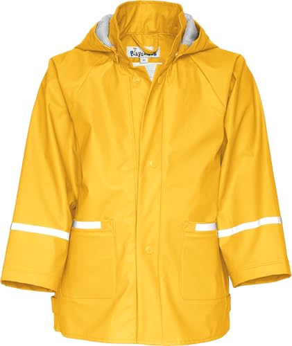 Playshoes Regenjacke Unisex Kinder Wind- und wasserdicht Regenmantel Regenbekleidung, gelb, 74