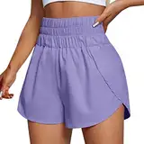 Generisch Sports Shorts Damen High Waist Blickdicht Leggings Shorts für Cycling Yoga Fitness im Sommer