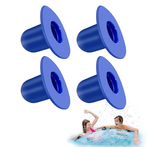 4 Stück Pool Stopfen,Pool Plugs,Pool Verschlussstopfen,Abdeckung Pool Plug,Ablassstopfen,Filter Pumps,Strainer Hole Plugs,Swimming Pool Filter Sealing Plugs Compatible für Intex/Bestway Pools (Blue)