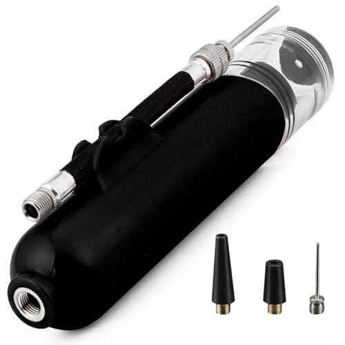 Mini Ball Inflator Pumpe für Basketball, Fußball, Volleyball, tragbares Design mit flexiblem Schlauch (Schwarz)