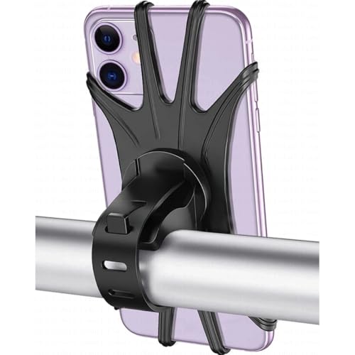 Rheinly Fahrrad Handyhalterung – Abnehmbar & 360° Verstellbar, Universelle Motorrad Handyhalter für iPhone 13/12 Pro Max/Mini, Samsung, Huawei (4,0''-7,0'' Smartphones)