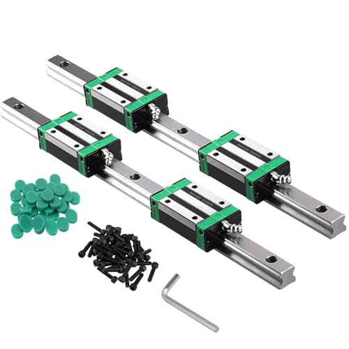 ONLISUM HGR25 800mm 2 Stück Linearschiene mit 4 Stück HGH25CA Lagerkissen Blöcke 25mm für DIY 3D Drucker und CNC-Maschine Fräsmaschinen