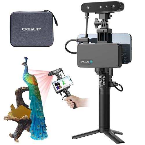 Creality 3D Scanner CR Scan Ferret Pro, für 3D Drucker, Upgrade Handscanner mit drahtlosem Scannen, Anti Shake Tracking, schneller Vollfarbscan, 0,1mm Genauigkeit für iOS/Android iPhone PC Win 10/11