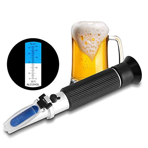 banapoy Alkohol Refraktometer,Professioneller Handrefraktometer-Alkoholtester,Digitales Alkoholrefraktometer für Wein/Bier/Whisky,Mit Automatischer Temperaturkompensation (ATC),Genau Und Schnell