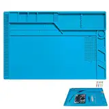 Magnetische Lötmatte, 55x 35cm Magnetische Elektronik Reparaturmatte, Silikon Lötmatte, Hitzebeständige Reparaturmatte, für Elektronische Laptop Handy Reperatur