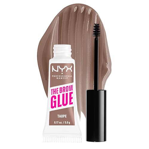 NYX PROFESSlONAL MAKEUP Augenbrauengel für einen Lifting-Effekt, Professional Brow Glue, Instant Styler, Für Augenbrauen wie laminiert, Taupe