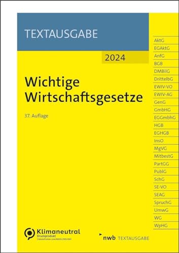 Wichtige Wirtschaftsgesetze (NWB Textausgabe)