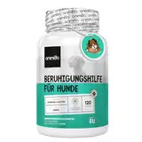 animigo Beruhigungsmittel für Hunde - 120 Entspannung Kapseln mit Taurin, Ashwagandha, Passionsblume & Vitamin B1 - Alternative zu Schlaftabletten bei Angst, Stress, Nervosität - Hohe Akzeptanz