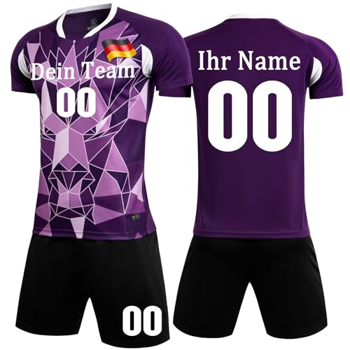 KILUZARNO Eigener Name Handball Trikot Kinder Set - Personalisierte Handballtrikots Jeder Name Nummer Team Logo Handball Trikot Jungen