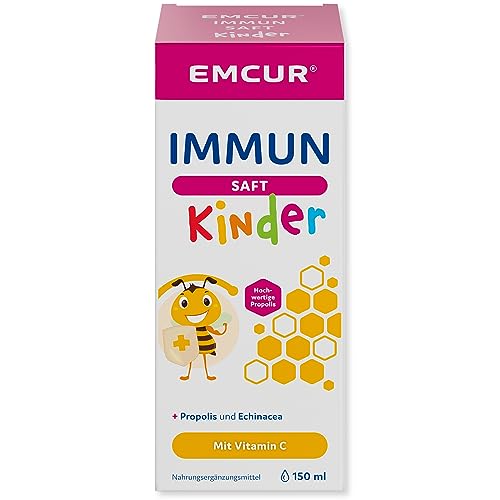 Emcur® Immun Saft Kinder | mit Vitamin C¹ | Immunsystem¹ | zusätzlich Propolis, Echinacea | Thymian | Wegerich | 150ml | Flüssigkeit