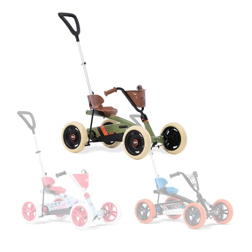 BERG Pedal-Gokart Buzzy Retro 2-in-1 incl. Schubstange | Kinderfahrzeug, Tretauto, Sicherheit und Stabilität, Kinderspielzeug geeignet für Kinder im Alter von 2-5 Jahren, Groß