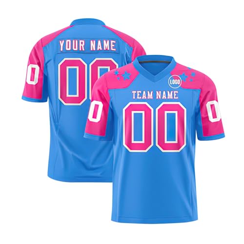 American Football Trikot American Football Shirt Personalisiert Mannschaftsname Ihr Name Logo Football Trikot Rugby Shirt for Kinder Herren Damen Geschenke
