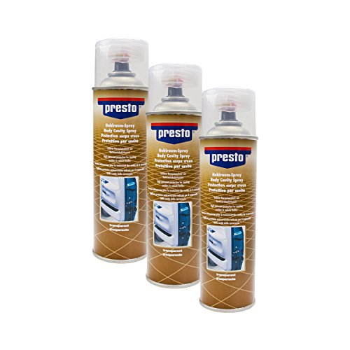 Presto 3X HOHLRAUM Schutz VERSIEGELUNG Karosserie STEITENTEIL TRANSPARENT 500ml