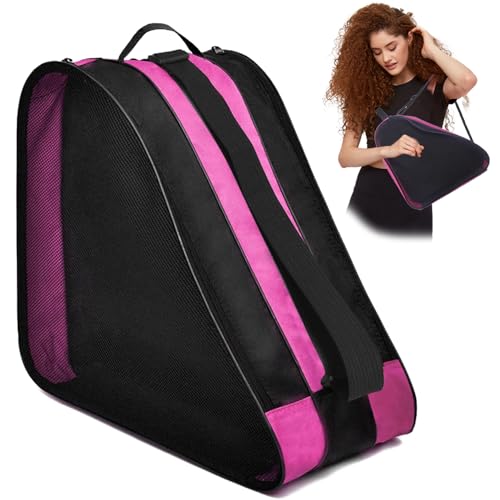 Schlittschuhtasche Tasche, Rollschuh Tasche, Ice Skate Bag mit Verstellbar Trageriemen, Atmungsaktive Eislauftasche, Schlittschuhtasche, Tragbare Inline-Skate-Tasche, Rollschuhtasche für Herren Damen