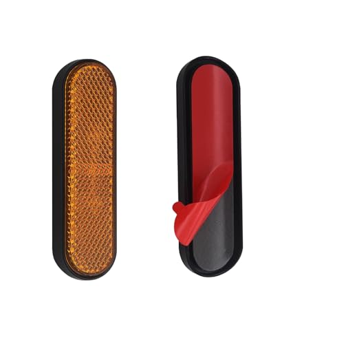 stillwen 2 Stück 96 x 24 mm Reflektoren Motorrad Selbstklebend- E4 Reflektor hinten,Motorrad Zubehör Reflektoren Aufkleber,Reflektoren Motorrad Selbstklebend Orange,Reflektor e-geprüft.