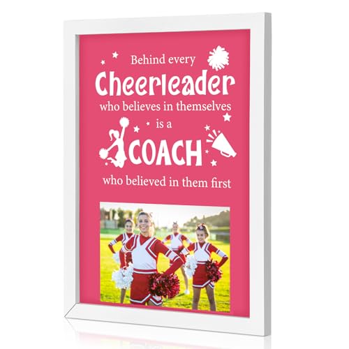 Cheer Coach Geschenk Cheer Coach Bilderrahmen Geschenk für Frauen Cheerleader Wertschätzung Geschenke für Bilderrahmen Zubehör für Büro Zuhause Schreibtisch Dekor