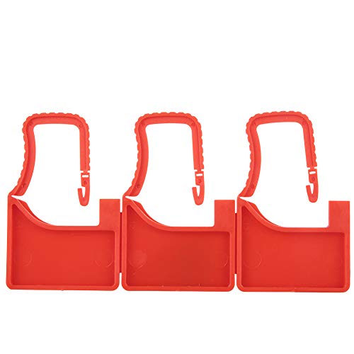 100 Stück Kunststoffschloss, Sicherheitssiegel, selbstsichernd, für Koffer, Schuhe, Taschen, Etiketten für Gepäck, Kleidung, Feuerlöscher, 5,5 x 3,7 cm (Rot)