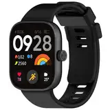 Wownadu Ersatzarmband Kompatibel für Xiaomi Redmi Watch 4 / Redmi Watch 5 Armband, Kompatibel für Xiaomi Smart Band 8 Pro / 9 Pro Armbänder Damen Herren Einstellbar Silikon Schwarz