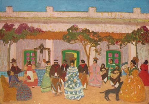 RZHRHJES Leinwand Druck Wand Vintage Leinwand Wandkunst Moderne Drucke Kreolischer Tanz von Pedro Figari Wandkunst Dekorative für Wanddekoration 60x90cm