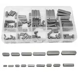 142 Stk Federkeile Sortiment, Passfedern-Sortiment, 3/4/5/6/8 mm Parallelantriebswellenschlüssel, Federschlüssel, Mitnehmerkeil Satz, Schwungrad Riemenscheibe Kurbelwellen Sortiment Kit