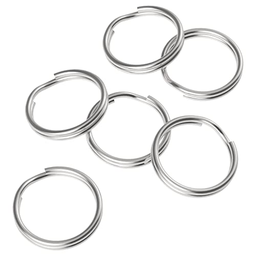 Uniclife 100 Stück 12 mm Schlüsselringe Schlüsselanhänger Mini-Split-Biegeringe mit Doppelschlaufen, kleine Metallringe, für Schmuck, Halsketten, Armbänder, Ohrringe, Basteln, Ornamente und DIY-Kunst