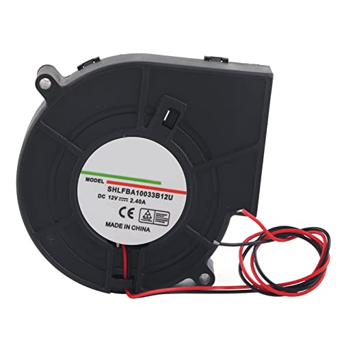 Cocoarm Turbo Blower Kühllüfter 12V Blower Ventilator Turbo Blower Ventilator Turbo Zentrifugalgebläse Dual Kugellager Kühlgebläse für Picknick Camping Heizungsausrüstung Barbecue 12V