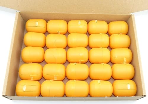 25 Ü-Ei Kapseln am Steg in gelb von Ferrero (Zum basteln oder als Verpackung - Adventskalender)