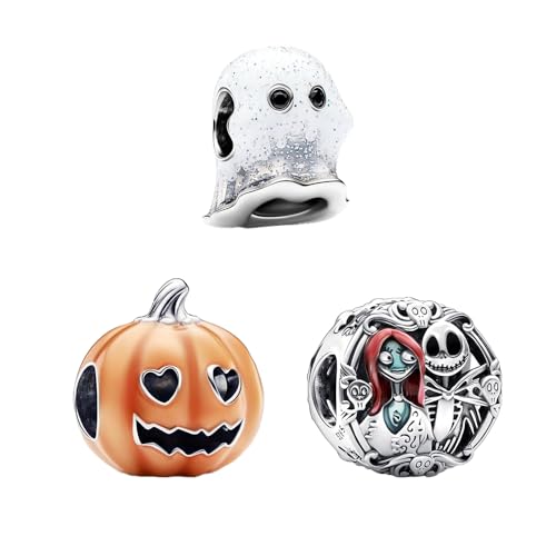 Feitery Compatible with Charms Pandora Halloween Leuchtend Bead Kombinatorisch-C Charms Allerheiligen für Damen