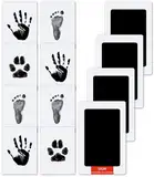 Baby Handabdruck und Fußabdruck Set, 4 pcs Baby Abdruck set, Abdruckset für Neugeborene 0-6 Monate, Babyhaut kommt nicht mit Farbe in Berührung, Pfotenabdruck Set Hund, Pfotenabdruck Set Katze