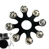 Dtaigou Schlagzeug-Becken-Set, Hi-Hat -Set Becken,Schwarzes Edelstahl-Trommelbecken-Set, montierbar | Rostfreies Schlagzeugzubehör, multifunktionale Becken für mehr Rhythmus, Hi-Hat-Zubehör