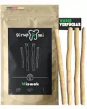 Scrupmi® Miswak Zahnbürste I 4er Pack Zahnputzholz I höchste Qualität/ 100% Natur & 0% Plastik/ vegan, wiederverwendbar & biologisch abbaubar/ immer & überall Zähne putzen