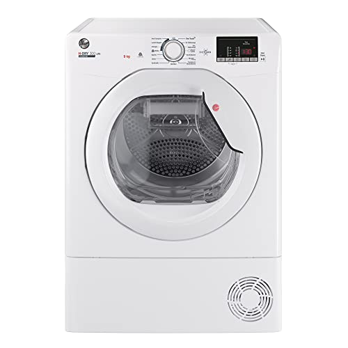 Hoover H-DRY 300 Lite Kondenstrockner / 9 kg/Smarte Bedienung mit NFC-Technologie/AquaVision-Kondenswasserbehälter/Weiß/Modell: HLE C9DE-84