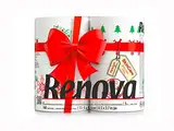 Toilettenpapier Renova Christmas - bedruckt - 3-lagig - Renova - Hochwertiges weißes Klopapier - 4 Rollen - Weihnachtsmotive (Christmas/Weihnachten)