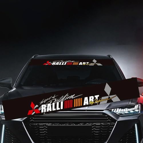 NMQDFRER Frontscheiben Aufkleber für Mitsubishi Outlander(5seats) 2019-2023,Windschutzscheiben Decal Vinyl Banner Auto Scheiben Dekoration Fahrzeug Fenster Aufkleber,B